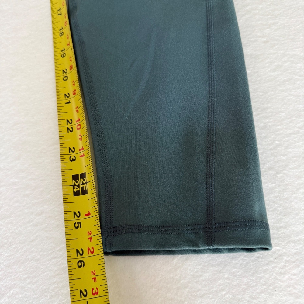 Fabletics PureLuxe Leggings Womens L Teal High Waisted Pockets 7/8 Cropped - Picture 4 of 7